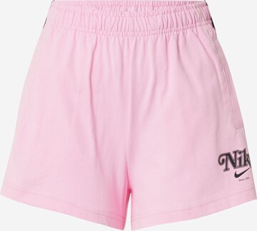 Regular Pantalon Nike Sportswear en rose : devant