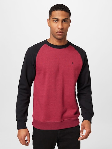 Volcom Sweatshirt 'HOMAK' i röd: framsida