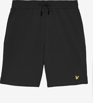 Regular Pantalon 'Fly Fleece' Lyle & Scott en noir : devant