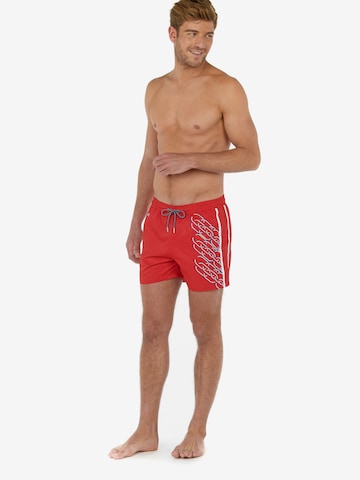 Shorts de bain ' Winner ' HOM en rouge