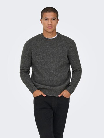 Pull-over 'ONSRAY' Only & Sons en gris : devant