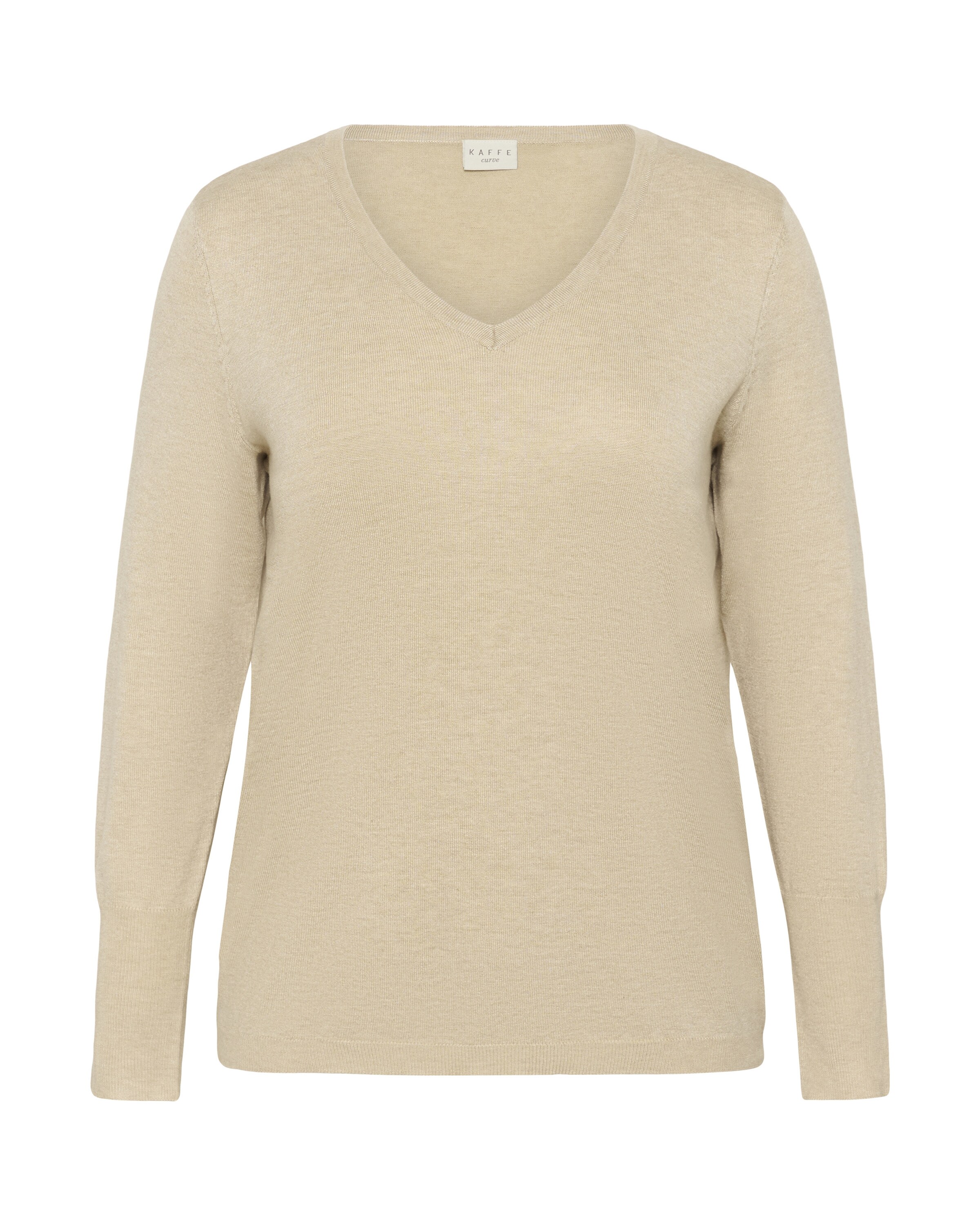 KAFFE CURVE Sweater 'KClizzy' in Beige: front