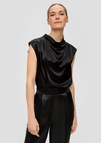 s.Oliver BLACK LABEL Blouse in Zwart: voorkant