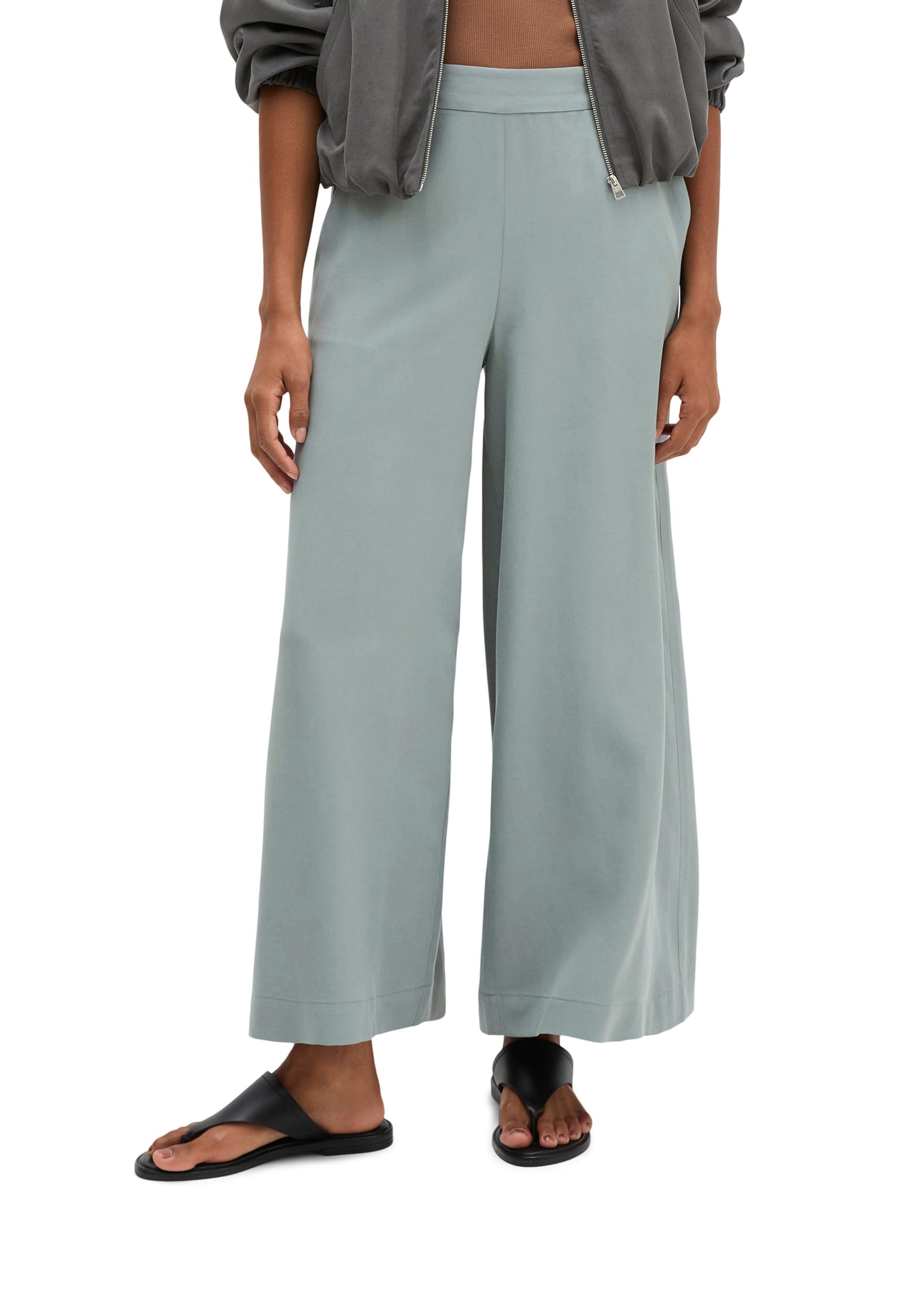 Marc O'Polo Wide leg Broek in Groen