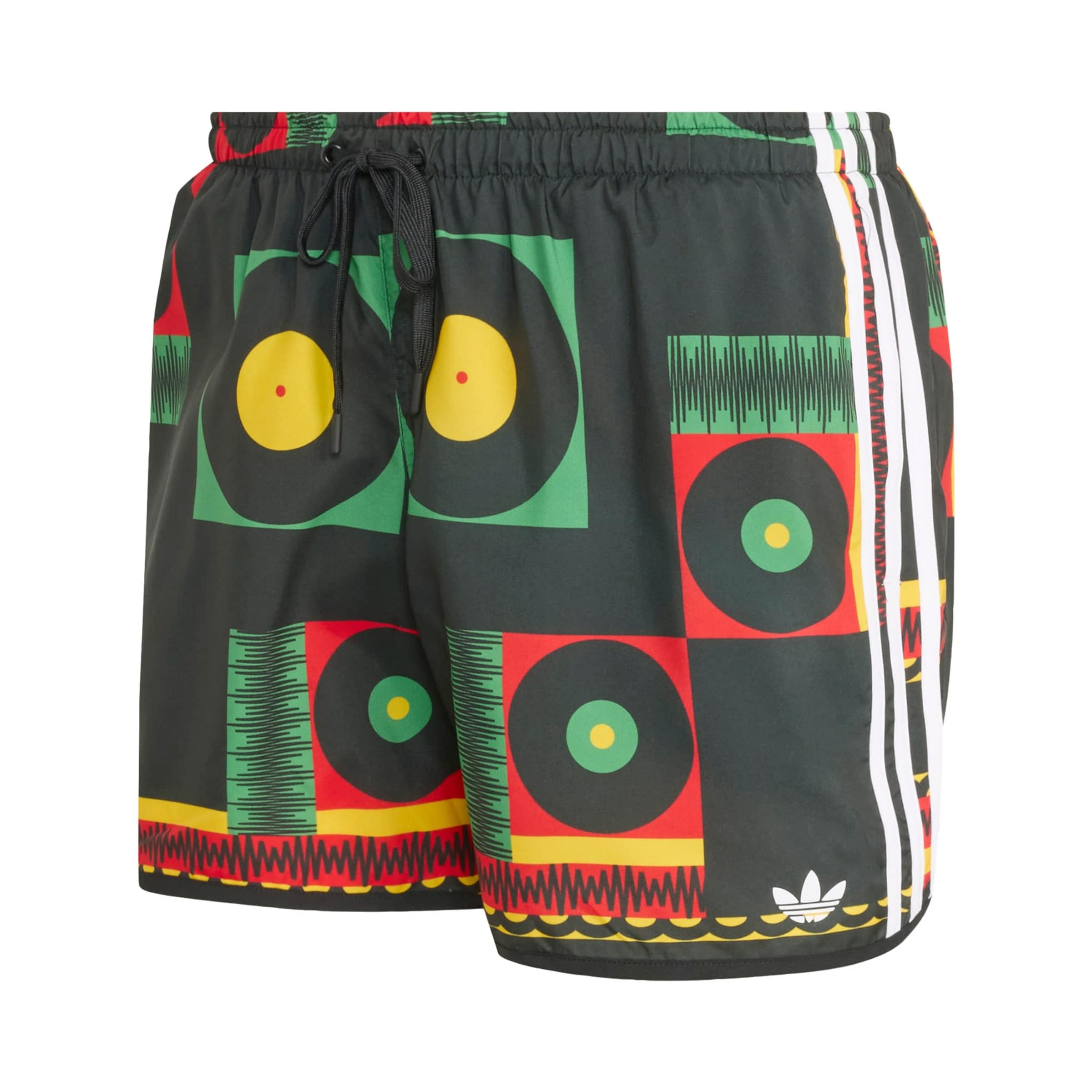 ADIDAS ORIGINALS Zwemshorts 'Jamaica' in de kleur Geel / Grasgroen / Kersrood / Zwart, Productweergave