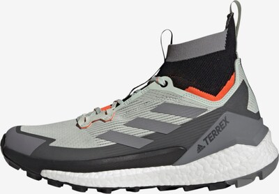 adidas Terrex Lage schoen 'Free Hiker 2.0' in de kleur Donkergrijs / Pastelgroen / Sinaasappel / Zwart, Productweergave