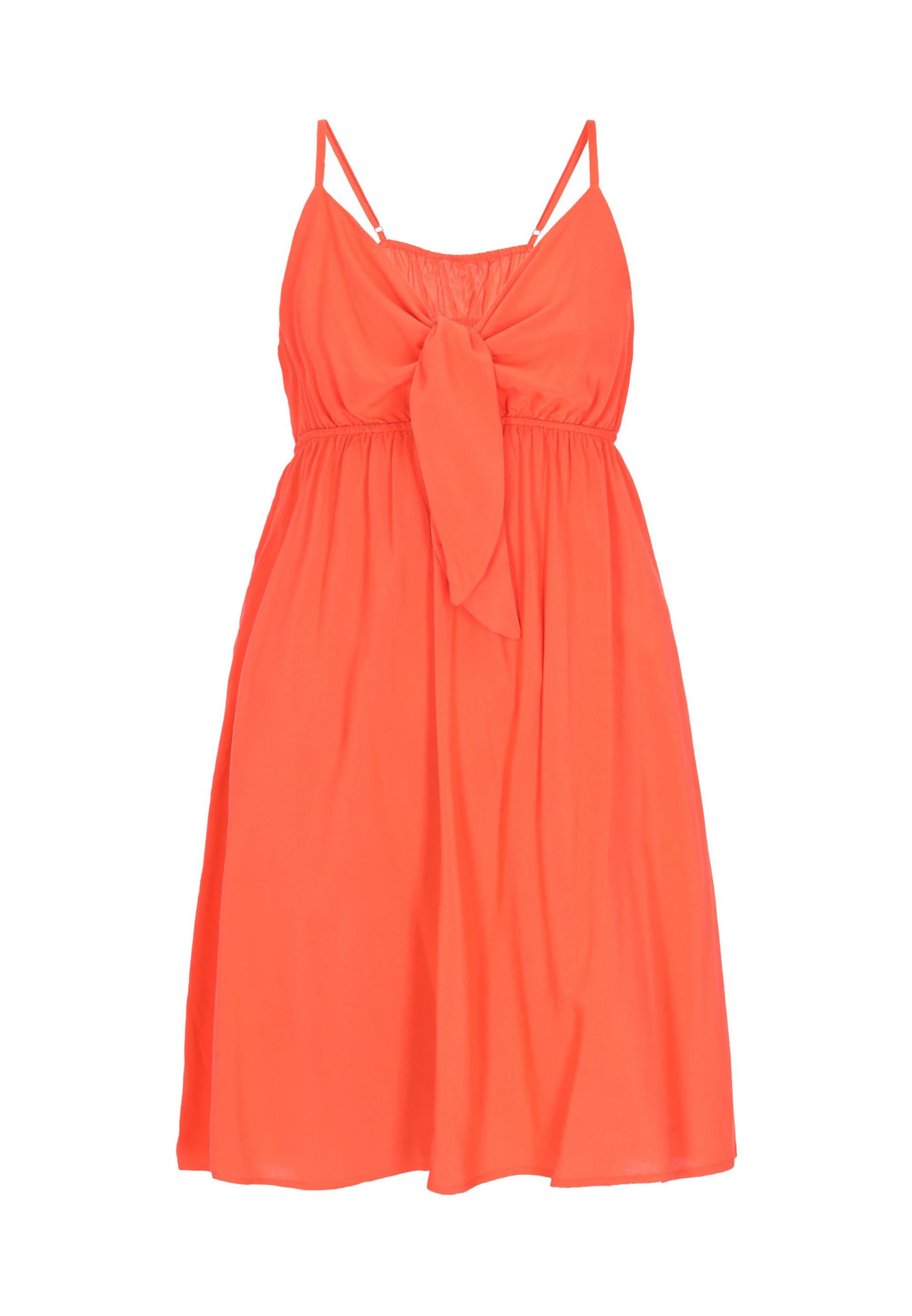 swirly Summer dress 'Spring Summer' in Orange: front