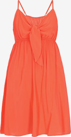 swirly Summer dress 'Spring Summer' in Orange: front