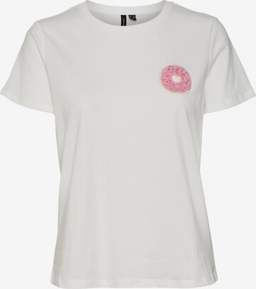 T-shirt 'MIAFRANCIS' VERO MODA en blanc : devant