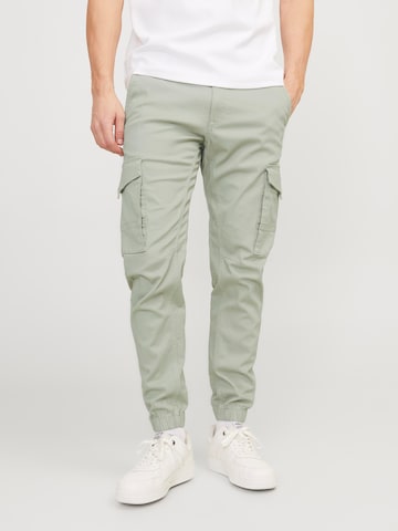 JACK & JONES Tapered Cargo trousers 'Paul Flake' in Green: front