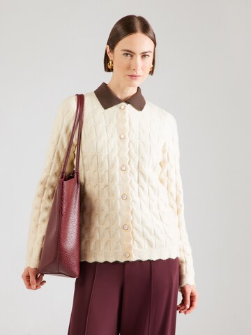 YAS Cardigan 'YASBUBERA' i beige: forside