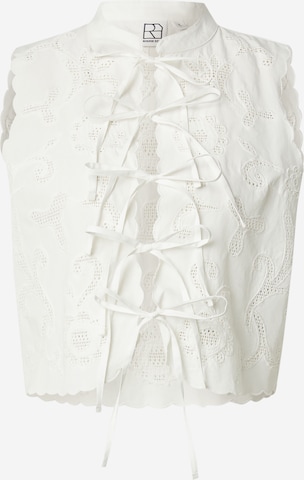 Chemisier 'ROUAMELINE' ROUGE EDIT en blanc : devant