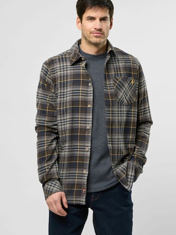 Coupe regular Chemise 'Henry' MCS en marron : devant
