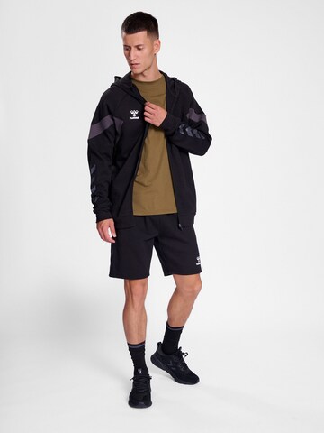 Hummel Athletic Zip-Up Hoodie 'TRAVEL' in Black