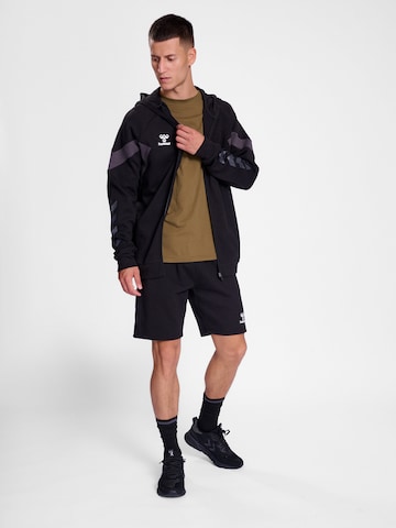 Hummel Sportsweatjacke 'TRAVEL' in Schwarz