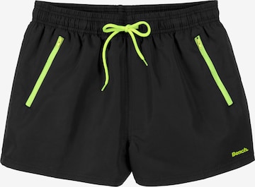 Shorts de bain BENCH en noir : devant