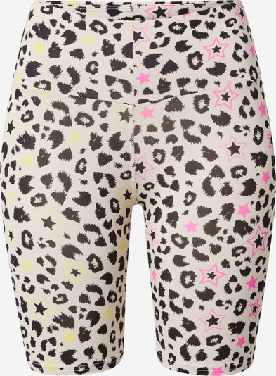 Pantaloni sport Hey Honey pe galben / galben deschis / roz / negru, Vizualizare produs