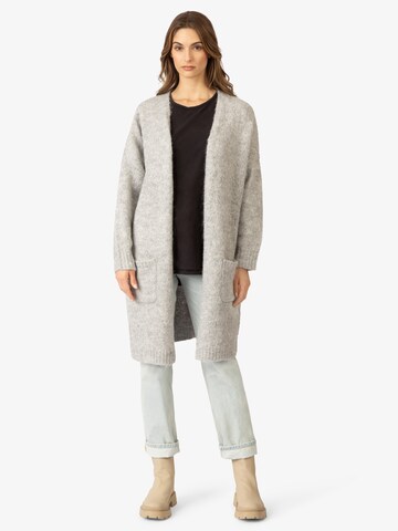 Rainbow Cashmere Oversized Cardigan in Grey: front