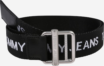 Ceinture Tommy Jeans en noir : devant