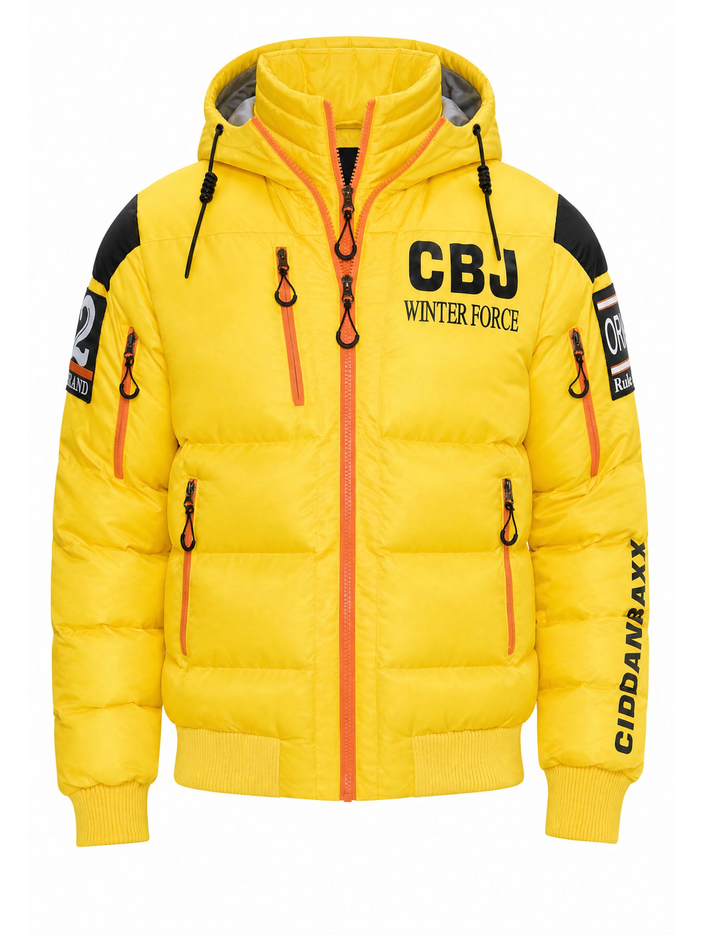 CIPO & BAXX Winterjacke Steppjacke CM233 in Gelb: Vorderseite