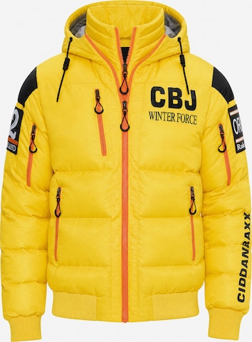 CIPO & BAXX Winterjacke Steppjacke CM233 in Gelb: Vorderseite