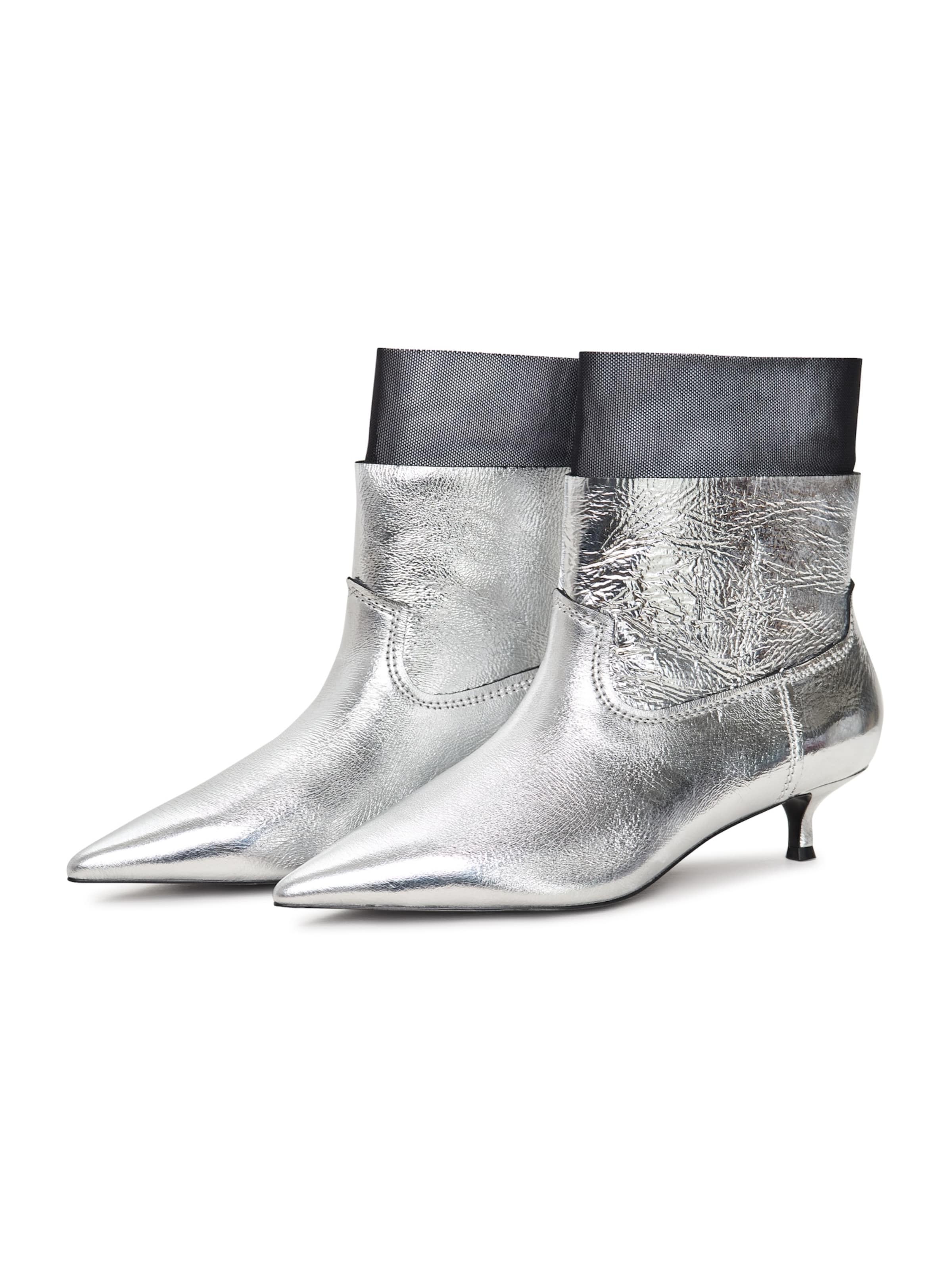 CESARE GASPARI Ankle boots in Silver