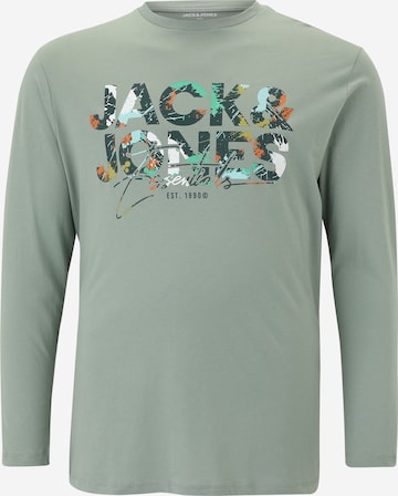 T-Shirt 'JJGEPLAS' Jack & Jones Plus en vert : devant