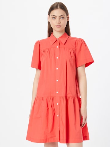 Designers Remix - Vestidos camiseiros 'Sandrine' em vermelho: frente