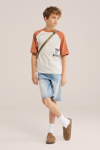 T-Shirt WE Fashion en beige