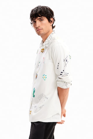 Desigual Regular fit Button Up Shirt in White