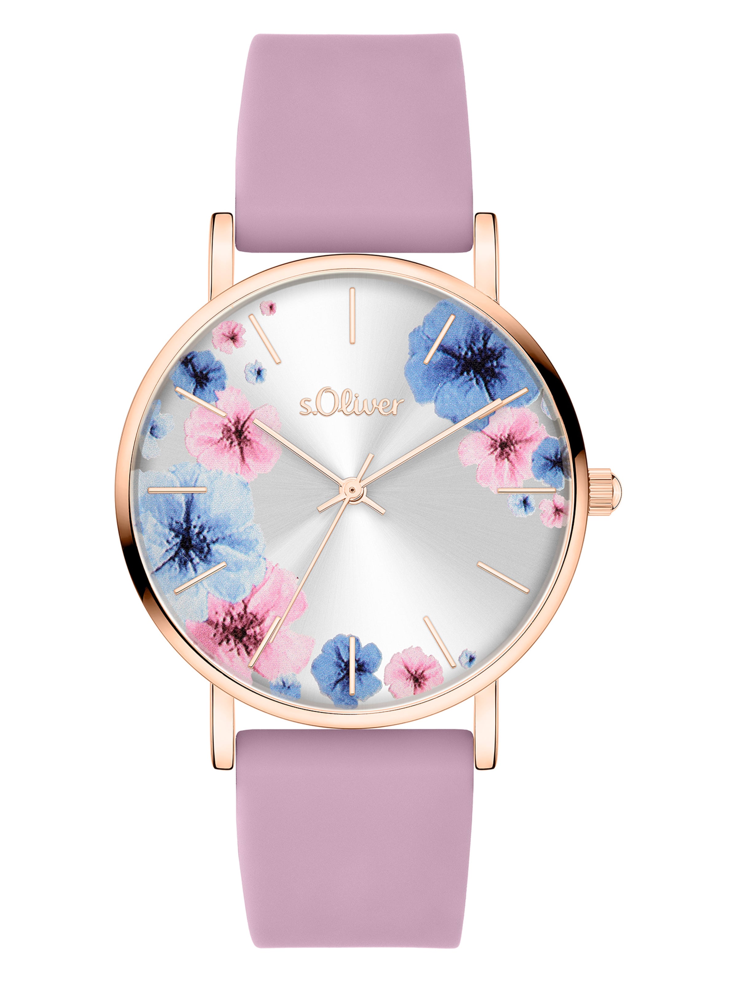 s.Oliver Analog Watch in Purple: front