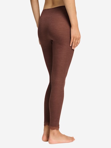 Hanro Skinny Leggings ' Woolen Lace ' in Bruin