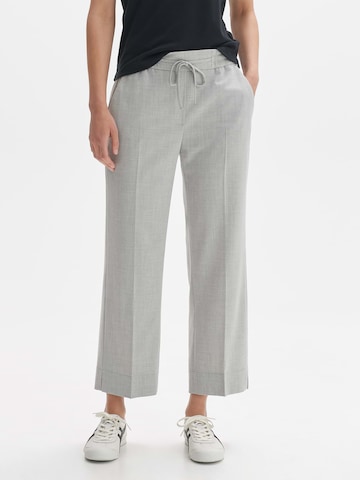 OPUS Regular Trousers with creases 'Melosi' in Grey: front
