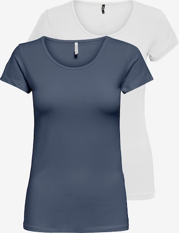 ONLY T-Shirt 'ONLLive Love' in Blau: Vorderseite