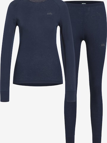 ODLO T-Shirt Wäsche-Sets 'ACTIVE WARM' in Blau: Vorderseite
