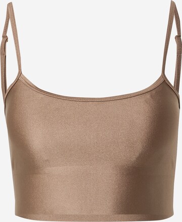 aim'n Bustier Sport bh 'MACCHIATO' in Bruin: voorkant