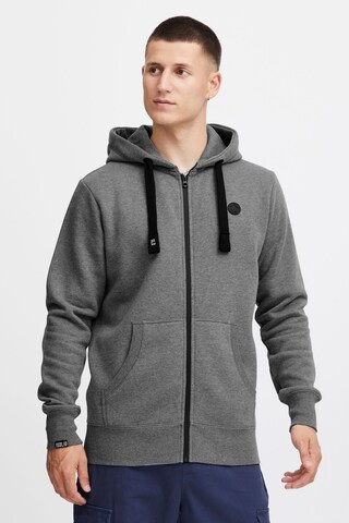 !Solid Zip-Up Hoodie 'BENE ZIP' in Grey: front