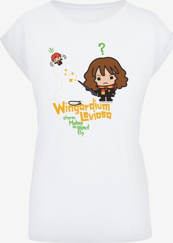 F4NT4STIC Shirt 'Harry Potter Hermione Granger Wingardium Leviosa Junior' in White: front