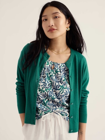 Cardigan 'Dancing Light' Seasalt Cornwall en vert : devant