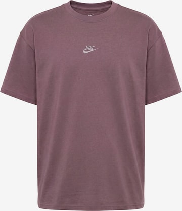 T-Shirt 'PREM ESS' Nike Sportswear en violet : devant