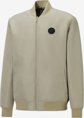 PUMA Athletic Jacket in Beige: front