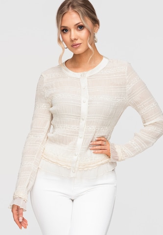 Ombre Blouse in Beige: front