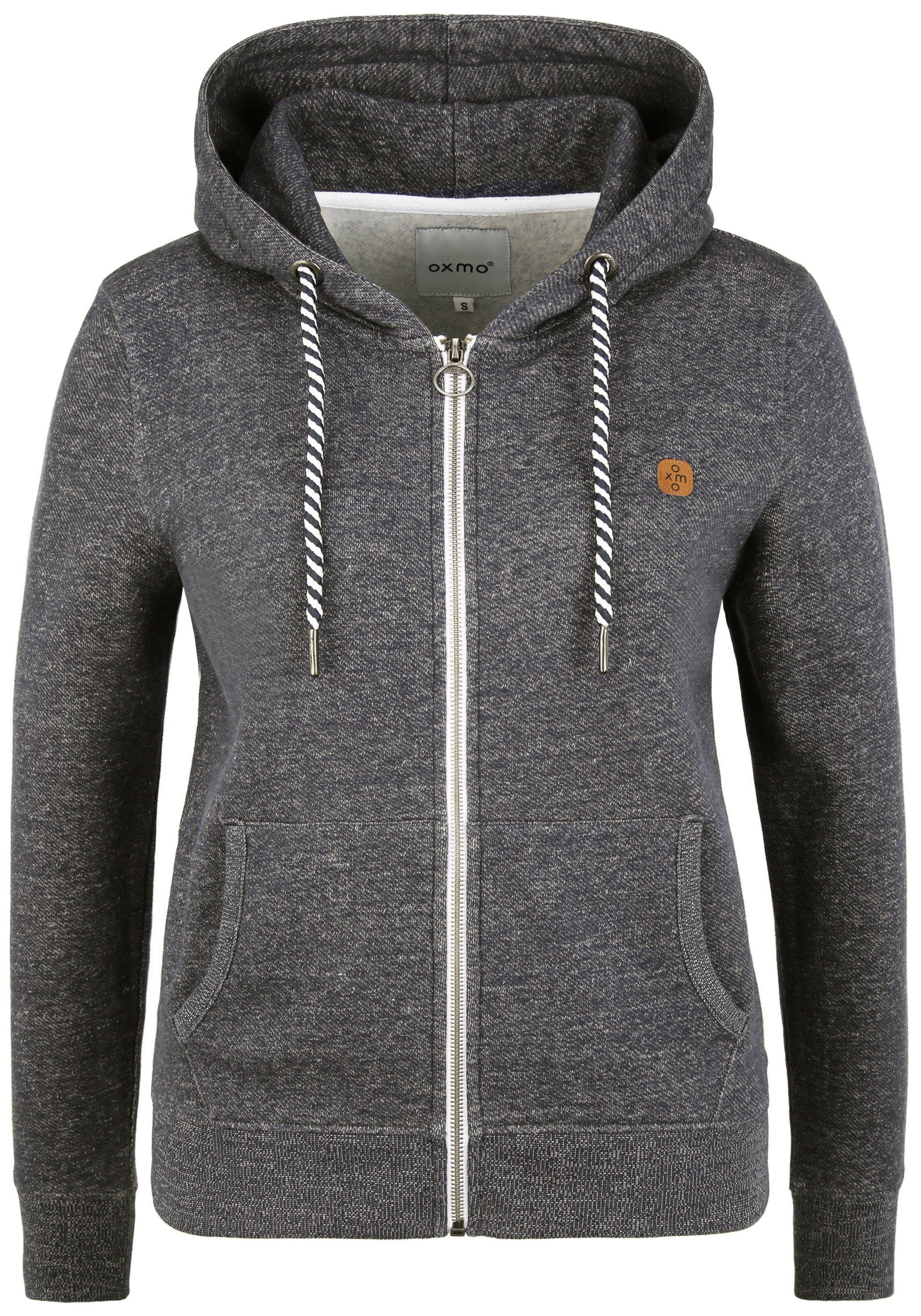 Oxmo Sweatjacke 'Celia' in Blau: Vorderseite