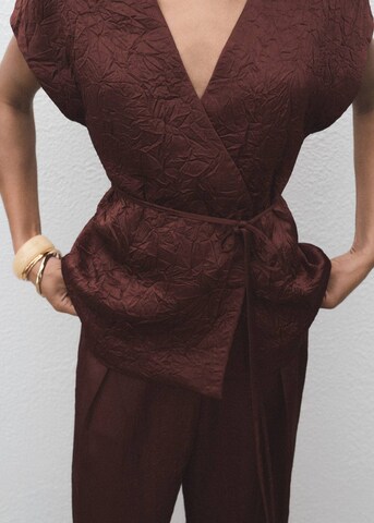 MANGO Weste 'Flor' in Braun