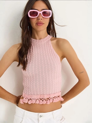 Tops en tricot Bianco Lucci en rose