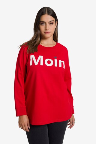 Sweat-shirt Ulla Popken en rouge : devant