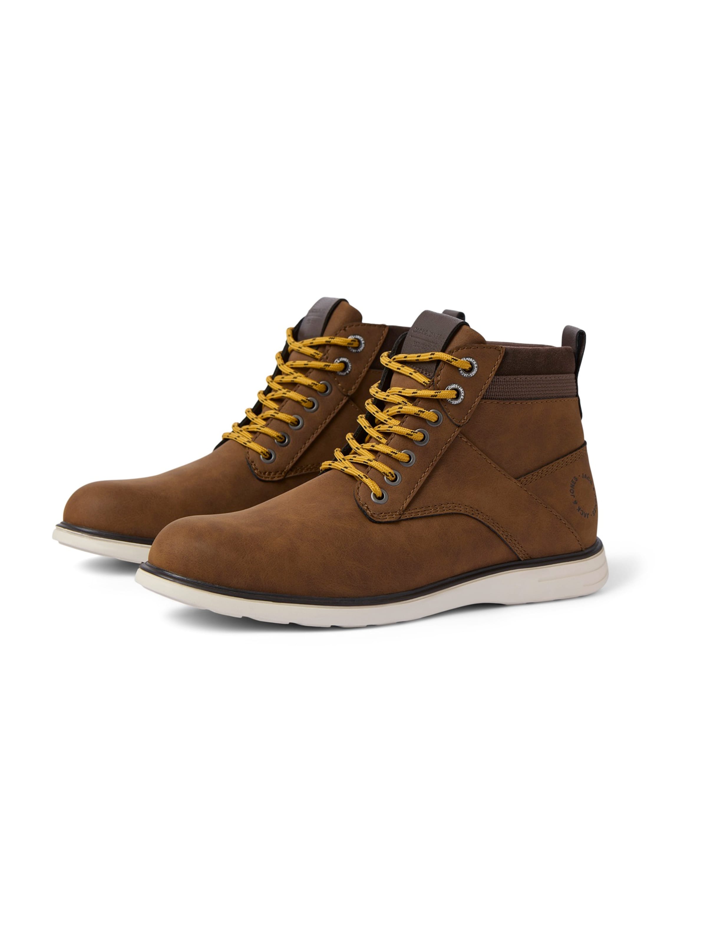 JACK & JONES Lace-Up Boots 'JFWDENVER' in Brown