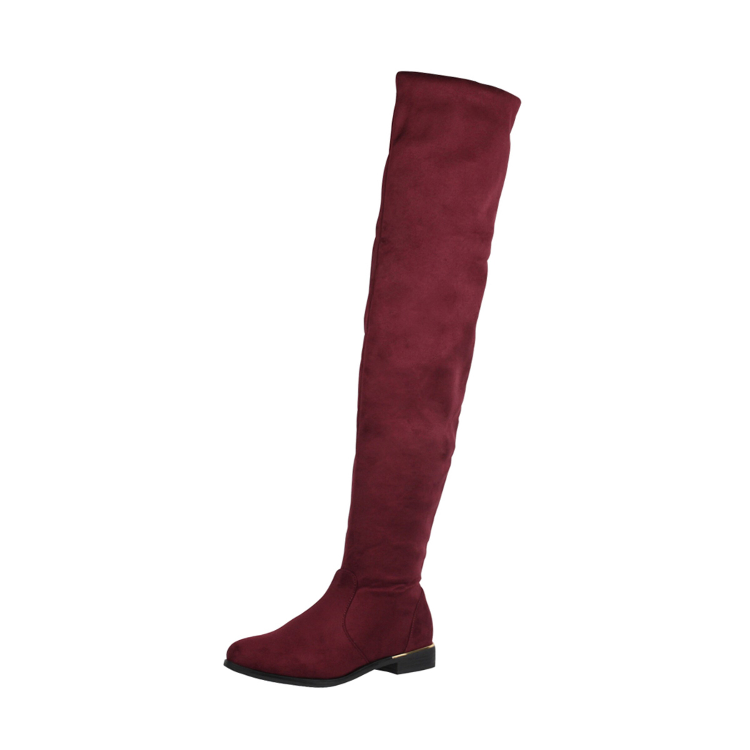 Elara Over the Knee Boots in Red: front
