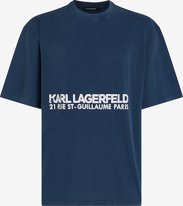 T-Shirt 'Rue St-Guillaume' Karl Lagerfeld en bleu : devant