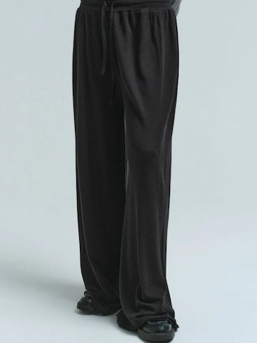 Seamless Basic Wide Leg Hose 'Barbera Merino' in Schwarz